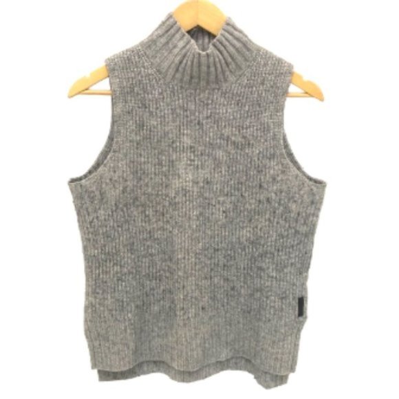Roots Wool Cashmere Blend Grey Knit Sleeveless Turtleneck Small - Picture 2 of 8